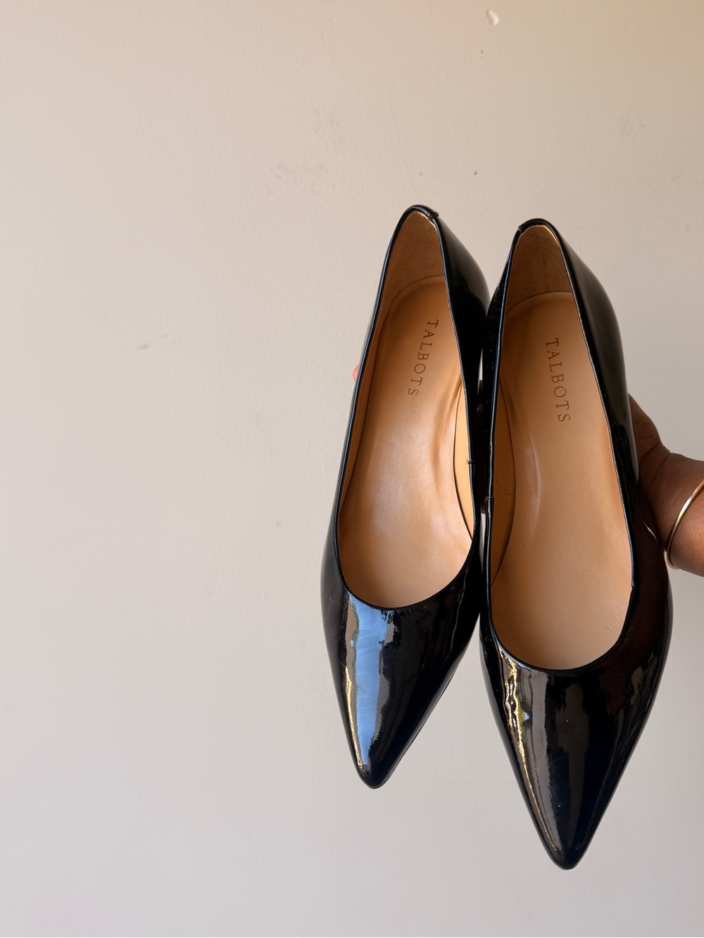 Talbots Black Patent Pointed-Toe Heels
